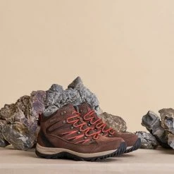 Travelin' Nyborg - Hoge Dames Wandelschoenen - Waterdicht En Ademend - Bruin Leer - Maat 36 -Mushie  winkel 550x550 539