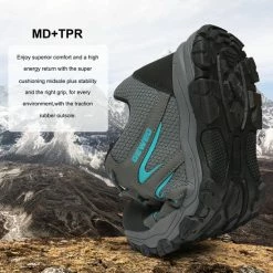 Geweo Wandelschoenen Unisex - Outdoorschoenen - Outdoor Antislip - Waterdicht En Ademend - Extra Comfort - Kerstmis - Kerstfeest - Christmas Gift - Grijs - Maat 38 -Mushie  winkel 550x550 561
