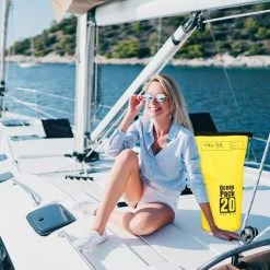 Merkloos Relaxdays Ocean Pack 20 Liter - Waterdichte Tas - Strandtas - Zeilen - Outdoor Plunjezak - Geel -Mushie  winkel 550x550 58