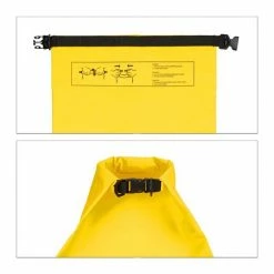 Merkloos Relaxdays Ocean Pack 20 Liter - Waterdichte Tas - Strandtas - Zeilen - Outdoor Plunjezak - Geel -Mushie  winkel 550x550 62