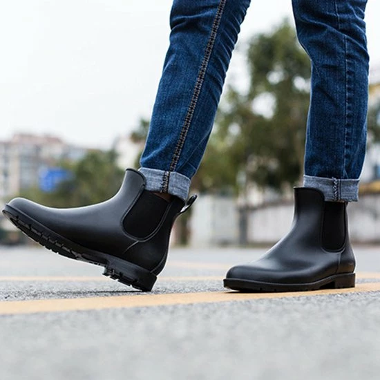 Geweo Regenlaarzen - Wellington Chelsea Laarzen - Kerstmis - Kerstfeest - Christmas Gift - Middelhoge Schoen - Kort Boots - Waterdichte - Dames - Zwart - Maat 40 5 Geweo Regenlaarzen - Wellington Chelsea Laarzen - Kerstmis - Kerstfeest - Christmas Gift - Middelhoge Schoen - Kort Boots - Waterdichte - Dames - Zwart - Maat 40 - Afbeelding 5