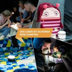 Skandika Campinglamp Tarfala – Kampeerlamp – Tentlamp Oplaadbaar, Traploos Dimbaar, Ophanghaak, USB Aansluiting – 3600 MAh Powerbank – Warm Wit, Koel Wit, 110 H Batterij – Tentlamp Buiten - Camping Lamp – Energieklasse A ++ - Wit -Mushie  winkel 550x550 816