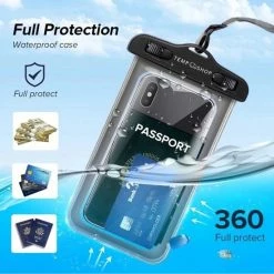 Tempshop Waterdichte Telefoonhoesjes Wit - Onderwater Hoesje Telefoon - Waterdichte Telefoonzakje – Bag – Drybag - Onderwater Hoesje Telefoon – Universeel Geschikt Voor Alle Smartphones - Waterdichte Telefoonhoesje -Mushie  winkel 550x551 3