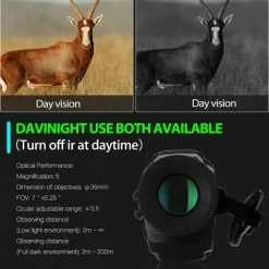 DrPhone MONO2 - Monoculaire Nachtzicht Telescoop 720P - 5X35 - Optische Digitale Nachtvision - Infrarood HD Met Foto/Video-opname/Afspelen/Functie - Nightvision Zwart -Mushie  winkel 550x555 2