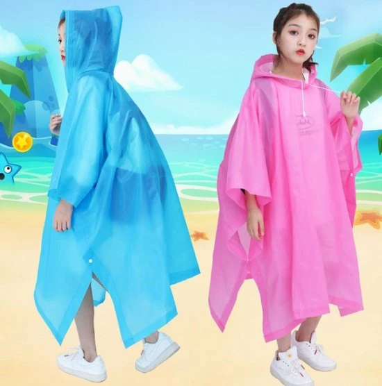 Paraplu Plaza ® Regenponcho - Regenjas - Fiets Wandel - Outdoor Poncho Regen - Poncho - One Size - Tiener Regenponcho Roze 2 Paraplu Plaza ® Regenponcho - Regenjas - Fiets Wandel - Outdoor Poncho Regen - Poncho - One Size - Tiener Regenponcho Roze - Afbeelding 2