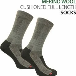 Norfolk - Wandelsokken - 2 Paar - 60% Merinowol Sokken Met Demping - Leonardo - Grijs - 43-46