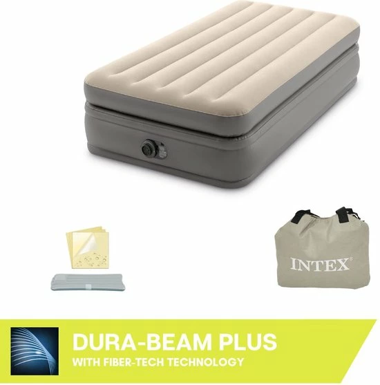 Intex Luchtbed Comfort Elevated Dura-beam 191 Cm Pvc Grijs 4 Intex Luchtbed Comfort Elevated Dura-beam 191 Cm Pvc Grijs - Afbeelding 4