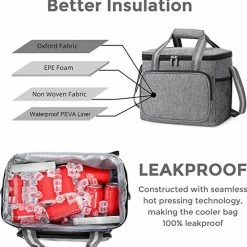 IBright Koeltas Opvouwbaar 15 Liter - 4 Laags Geïsoleerde Lunchtas - Waterdicht - Donker Blauw -Mushie  winkel 550x558 3