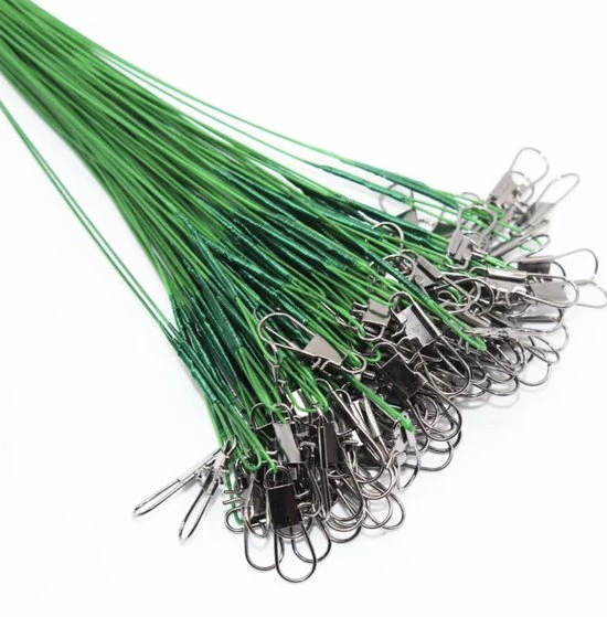 Merkloos 10 Stuks - Stalen Onderlijn - 25cm - 14kg - 0,5mm - GROEN 1 Merkloos 10 Stuks - Stalen Onderlijn - 25cm - 14kg - 0,5mm - GROEN