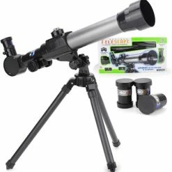 Versteeg Sterrenkijker - Telescoop Voor Kinderen 60 Mm Diafractor, Astronomische Refractor, Telescoop, Met Statief En 20x / 30x / 40x Oculair Verrekijker, Draagbare Beginners, Telescoopstang (telescoop)