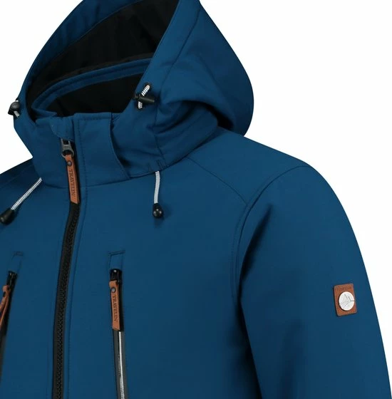 Travelin' Jack Soren - Softshell Herenjas - Blauw - Maat M 4 Travelin' Jack Soren - Softshell Herenjas - Blauw - Maat M - Afbeelding 4