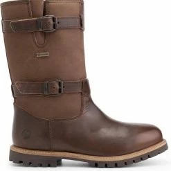 Travelin' Sweden Heren Outdoorlaarzen - Waterdicht En Ademend - Wol Gevoerde Wandellaars - Donkerbruin Leer - Maat 46