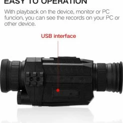 DrPhone MONO2 - Monoculaire Nachtzicht Telescoop 720P - 5X35 - Optische Digitale Nachtvision - Infrarood HD Met Foto/Video-opname/Afspelen/Functie - Nightvision Zwart -Mushie  winkel 550x569 1