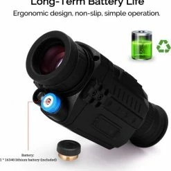 DrPhone MONO2 - Monoculaire Nachtzicht Telescoop 720P - 5X35 - Optische Digitale Nachtvision - Infrarood HD Met Foto/Video-opname/Afspelen/Functie - Nightvision Zwart -Mushie  winkel 550x569 2