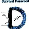 Now4you Paracord Survival Armband - Met Vuursteen - Blauw Camouflage