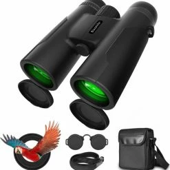 Blazelife Verrekijker - 12x42 - BAK-4 - Kerstmis - Kerstfeest - Christmas Gift - Verrekijker Vogelsspotten - Waterbestendig - Verrekijker Compact - Met Draagtas, Poetsdoek En Nekkoord - Zwart