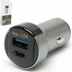 MNC Autolader 12v En 24 V - USB A & USB C - Auto Oplader USB - USB C Autolader 2 Poorten - Auto Lader - Sigarettenaansteker USB Oplader Auto - Snellader - 4x Sneller Laden!