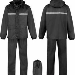 BJØRNSON Dusch Regenpak Dames & Heren - Waterdicht - Maat L - Zwart