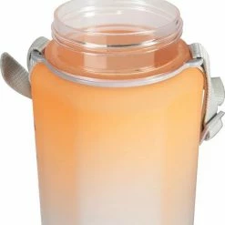 Diller Waterfles Met Rietje - 2 Liter - Grote Waterfles - Bottle - Motivatie Waterfles Met Tijdmarkeringen - Sportfles - Oranje/turquoise -Mushie  winkel 550x584 7