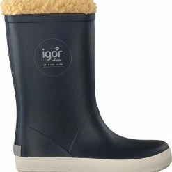 Igor - Regenlaarzen Voor Kinderen - Splash Nautico Borreguito - Marineblauw - Maat 31EU -Mushie  winkel 550x590 1