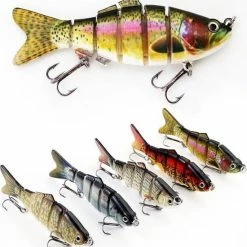 Merkloos Kunstaas Roofvis - Onderlijnen Roofvis - Kunstaas Set - Beweegbare Kunstaas - 5 Stukken