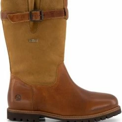 Travelin' Finland Heren - Wolgevoerde Leren Outdoorlaars - Waterdicht Laarzen - Cognac Bruin Leer - Maat 43