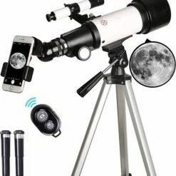 EFLO® Refractor Telescoop Met Sterrenzoeker - Incl. Bluetooth - Microscoop - Smartphone Adapter - 70/300MM -Mushie  winkel 550x601
