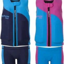 EasySwim Pro - Drijfpakje - Zwemvest & Zwembroek - Blauw - L : 24-28 Kg -Mushie  winkel 550x602