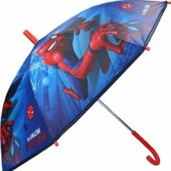 Vadobag Marvel Spider-Man Don't Worry About Rain Paraplu - 63 X 70 X 70 Cm - Blauw