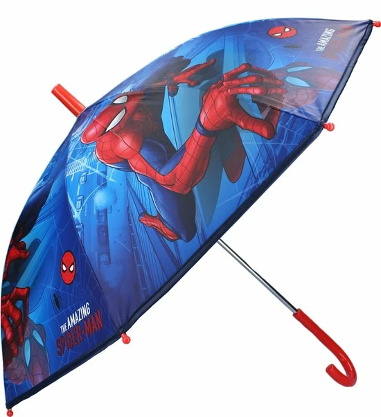 Vadobag Marvel Spider-Man Don't Worry About Rain Paraplu - 63 X 70 X 70 Cm - Blauw 1 Vadobag Marvel Spider-Man Don't Worry About Rain Paraplu - 63 X 70 X 70 Cm - Blauw