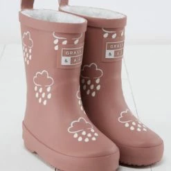 Grass & Air | Kleur Veranderende Kinder Regenlaarzen | Winter | Rose | Maat 22 (UK5)