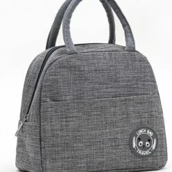 Merkloos Lunchtas - Grijs - Volwassenen En Kinderen - Compact & Handig - Thermische Zak - Koeltas - Lunchbox - Picknick -School - Lunch - Werk