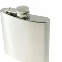 Merkloos 2 Stuks - RVS Heupfles - Hip Flask - Zakflacon - Graveerbaar - 180ml - 6oz - Zilverkleurig - Roestvrij Staal -Mushie  winkel 550x630 2