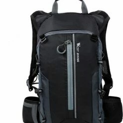 West Biking Ultralichte Drinkrugzak | Lichte Hydro Rugzak | Outdoor Sporten Hardlopen Klimmen Pouch Fietsen Wandelen | Waterafstotende Fiets Rugzak – 10 L Zwart/Grijs