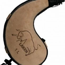 Veldfles Klassiek Leer, 1 Liter, Leren - Drinkfles - Laken - Wijnzak