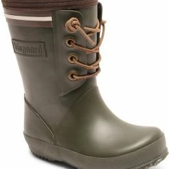 Bisgaard - Winterlaarzen Gevoerd Met Veters Voor Kinderen - Thermo - Groen - Maat 26EU