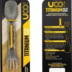 Uco Titanium Spork Ultimate - Mes Lepel & Vork In één Roestvrijstaal Lichtgewicht Outdoor Survival