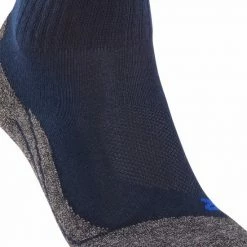 FALKE TK2 Explore Cool Short Wandelsokken Kort Zacht Thermisch Anti-blaar Antizweet Zonder Motief Met Elastische Boord Verkoelend Ademend Sneldrogend Blauw Heren Sportsokken - Maat 46-48 -Mushie  winkel 550x659 11