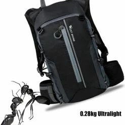 West Biking Ultralichte Drinkrugzak | Lichte Hydro Rugzak | Outdoor Sporten Hardlopen Klimmen Pouch Fietsen Wandelen | Waterafstotende Fiets Rugzak – 10 L Zwart/Grijs -Mushie  winkel 550x659 2