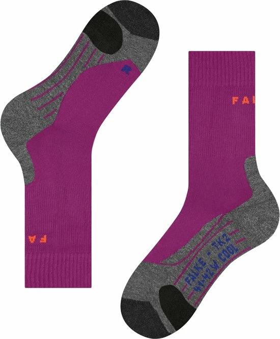 FALKE TK2 Explore Cool Wandelsokken Mid-rise Zacht Thermisch Anti-blaar Antizweet Zonder Motief Met Elastische Boord Verkoelend Duurzaam Ademend Sneldrogend Roze Dames Sportsokken - Maat 39-40 4 FALKE TK2 Explore Cool Wandelsokken Mid-rise Zacht Thermisch Anti-blaar Antizweet Zonder Motief Met Elastische Boord Verkoelend Duurzaam Ademend Sneldrogend Roze Dames Sportsokken - Maat 39-40 - Afbeelding 4
