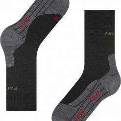 FALKE TK5 Wander Wandelsokken Mid-rise Zacht Thermisch Anti-blaar Antizweet Zonder Motief Met Elastische Boord Warm Admend Merinowol Grijs Dames Sportsokken - Maat 41-42 -Mushie  winkel 550x667 5