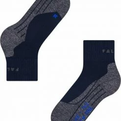 FALKE TK2 Explore Cool Short Wandelsokken Kort Zacht Thermisch Anti-blaar Antizweet Zonder Motief Met Elastische Boord Verkoelend Ademend Sneldrogend Blauw Heren Sportsokken - Maat 46-48 -Mushie  winkel 550x667 8
