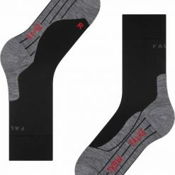 FALKE TK5 Wander Wandelsokken Mid-rise Zacht Thermisch Anti-blaar Antizweet Zonder Motief Met Elastische Boord Warm Admend Merinowol Zwart Heren Sportsokken - Maat 44-45 -Mushie  winkel 550x668 5