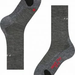 FALKE TK2 Explore Wandelsokken Warm Winter Zacht Thermisch Ademend Anti-blaar Antizweet Zonder Motief Met Elastische Boord Merinowol Grijs Dames Sportsokken - Maat 37-38 -Mushie  winkel 550x676 6