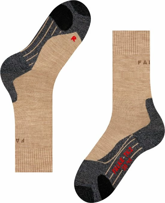 FALKE TK2 Explore Wandelsokken Warm Winter Zacht Thermisch Ademend Anti-blaar Antizweet Zonder Motief Met Elastische Boord Merinowol Beige Dames Sportsokken - Maat 37-38 6 FALKE TK2 Explore Wandelsokken Warm Winter Zacht Thermisch Ademend Anti-blaar Antizweet Zonder Motief Met Elastische Boord Merinowol Beige Dames Sportsokken - Maat 37-38 - Afbeelding 6