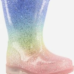 Mountain Peak Kinder Regenlaarzen Met Lichtjes - Roze - Maat 30