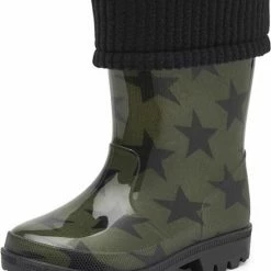 Gevavi Kinderlaars Star - Gevoerde Kinderlaars - PVC - Groen/zwart - Maat 26