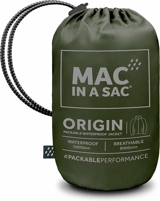 Mac In A Sac Origin 2 Regenjas Unisex - Khaki - Maat M 8 Mac In A Sac Origin 2 Regenjas Unisex - Khaki - Maat M - Afbeelding 8