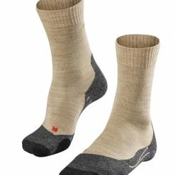 FALKE TK2 Explore Wandelsokken Warm Winter Zacht Thermisch Ademend Anti-blaar Antizweet Zonder Motief Met Elastische Boord Merinowol Beige Dames Sportsokken - Maat 39-40 -Mushie  winkel 550x697