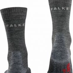 FALKE TK2 Explore Wandelsokken Warm Winter Zacht Thermisch Ademend Anti-blaar Antizweet Zonder Motief Met Elastische Boord Merinowol Grijs Dames Sportsokken - Maat 37-38 -Mushie  winkel 550x709 5